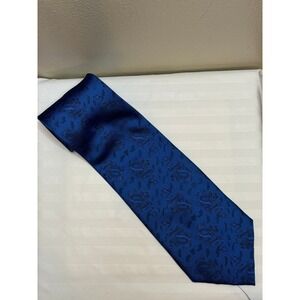 Kai Long Royal Blue Silk Dragon Jacquard Hand Made Necktie Wide Blade Mens Tie